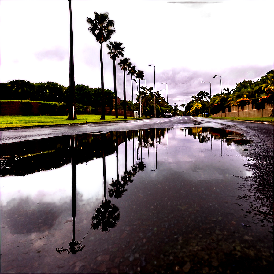 Wet Street Reflections Png Vci