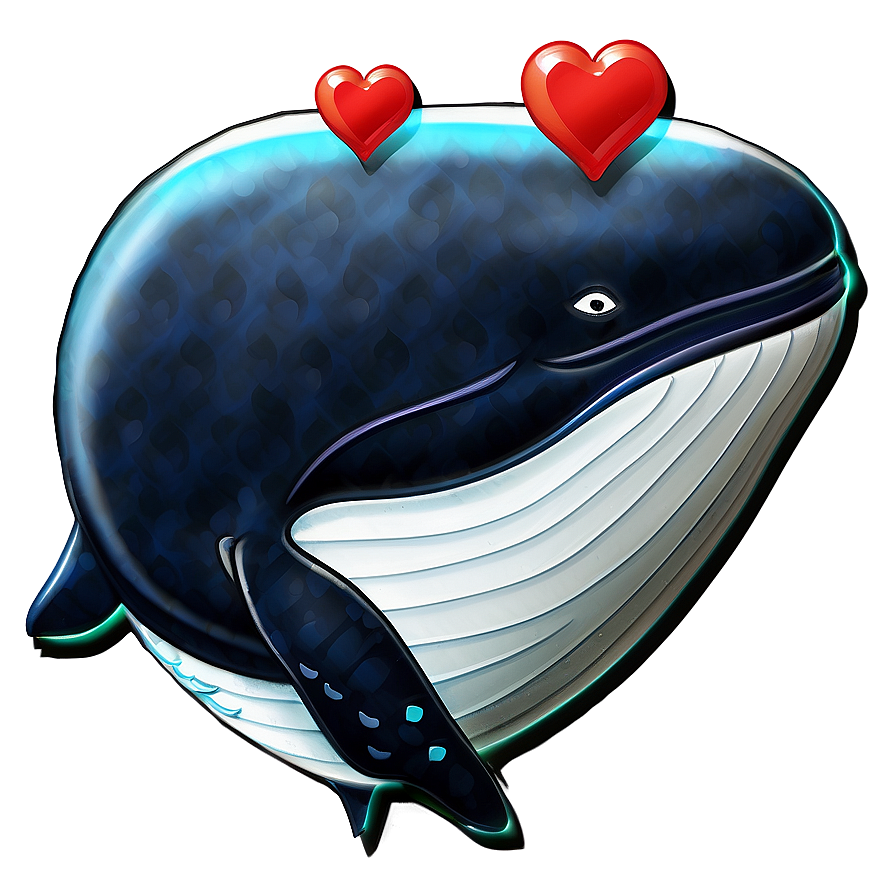 Whale With Heart Png 05232024