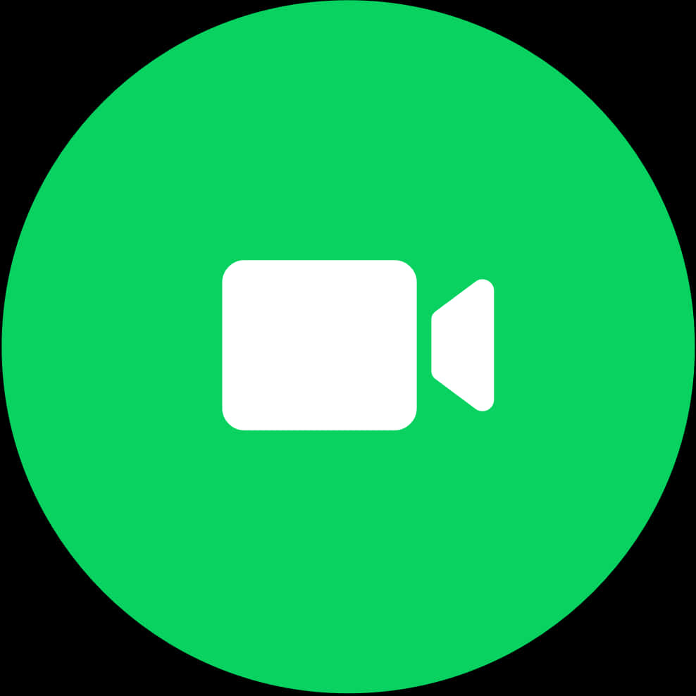 Whats App Video Call Icon Green Background