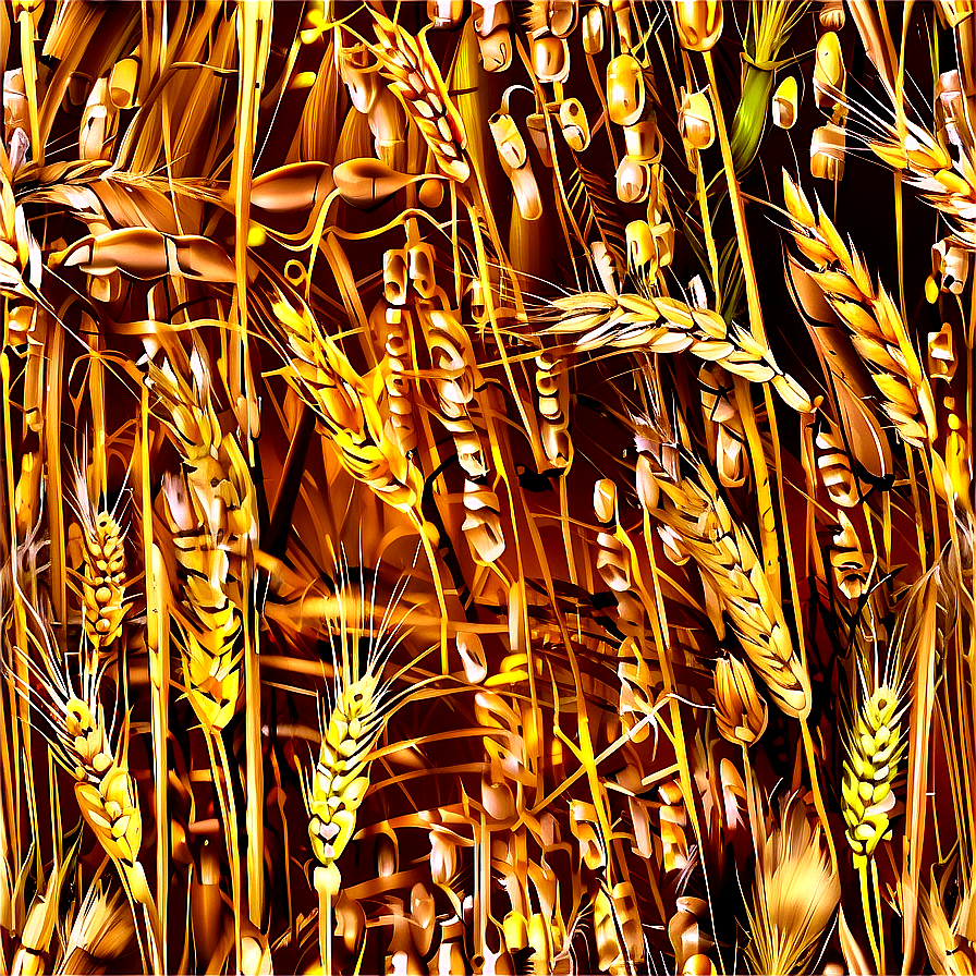 Wheat Field And Footprints Png 7