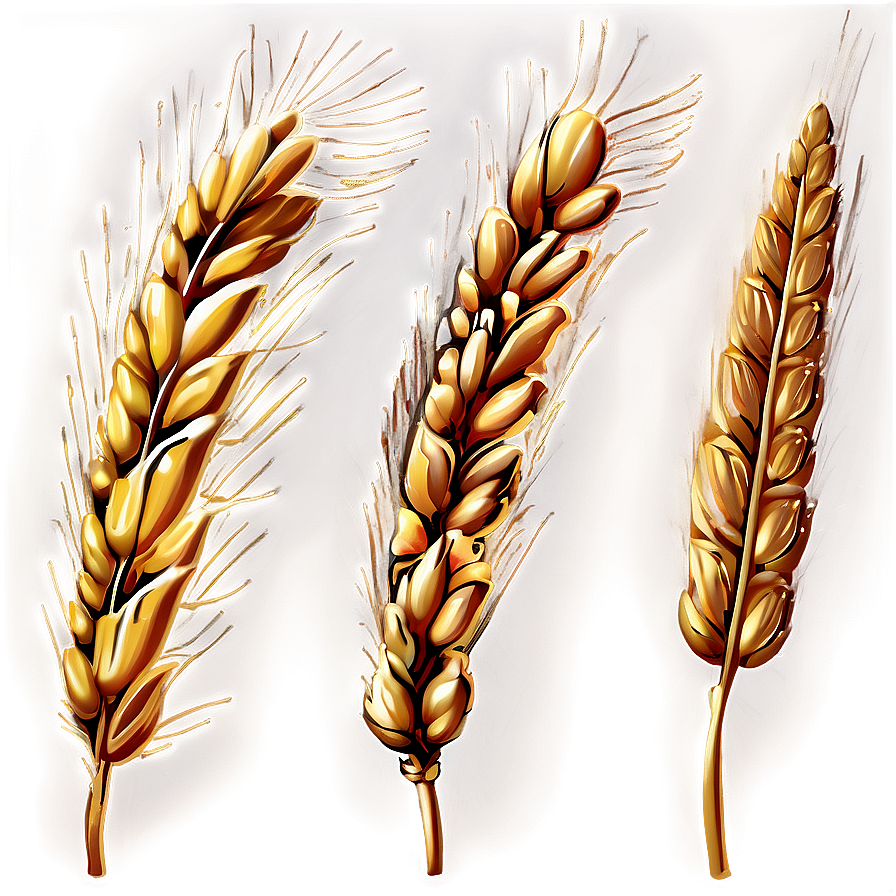 Wheat Field Sunset Glow Png 87