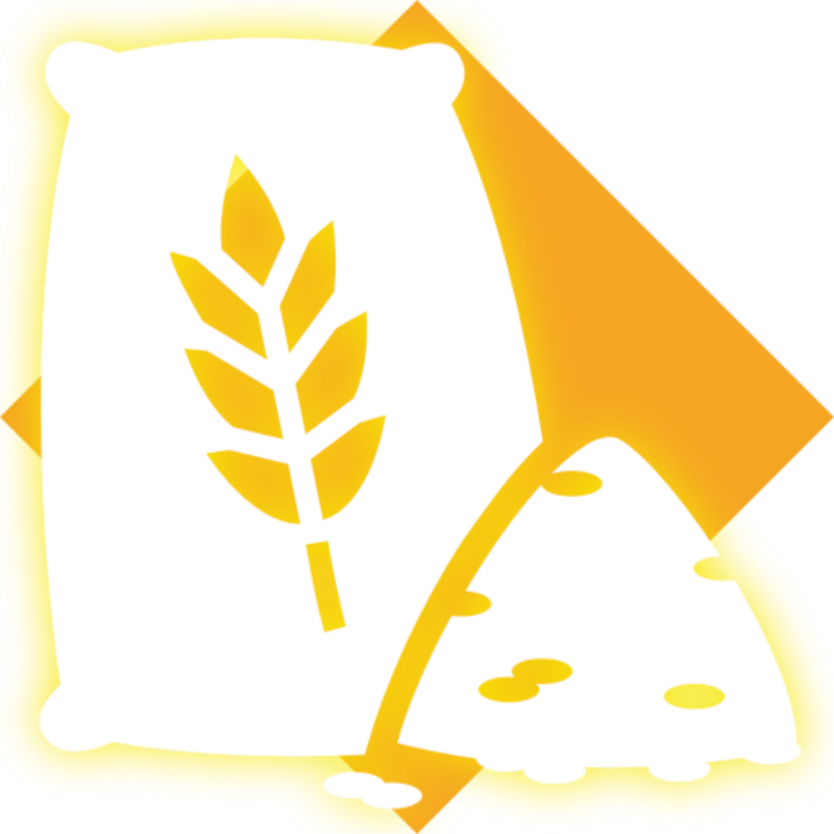 Wheat Iconand Flour Bag Vector