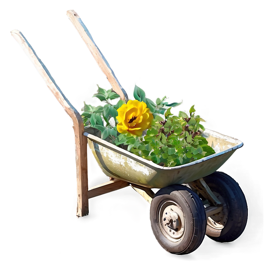 Wheelbarrow In Garden Png 06242024