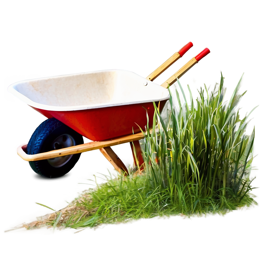 Wheelbarrow On Grass Png 7