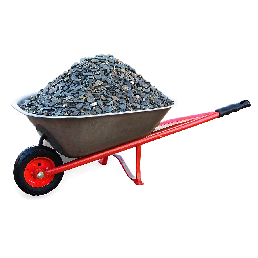 Wheelbarrow With Gravel Png Fka13