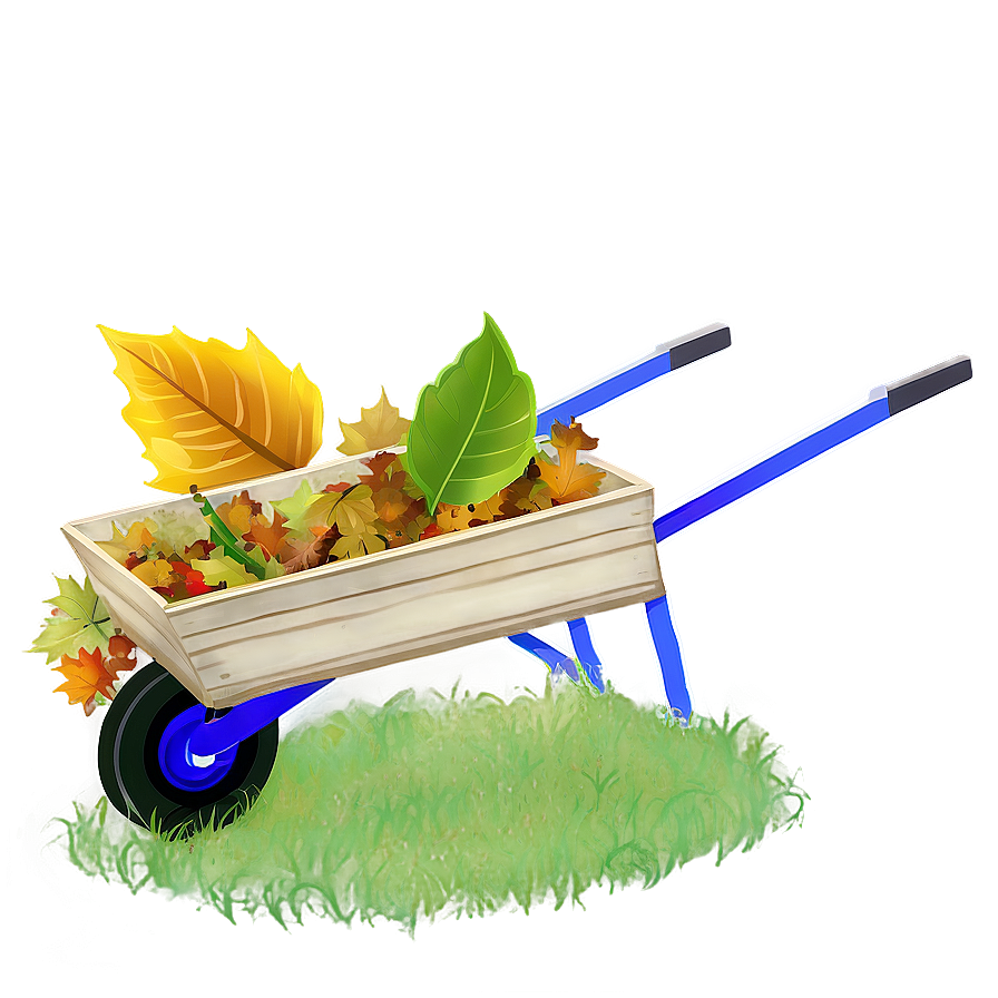 Wheelbarrow With Leaves Png Qnu79