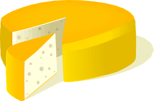 Wheelof Cheese Vector Illustration