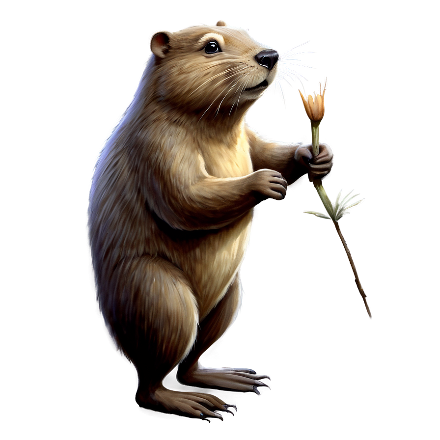 Whimsical Beaver Drawing Png 05242024