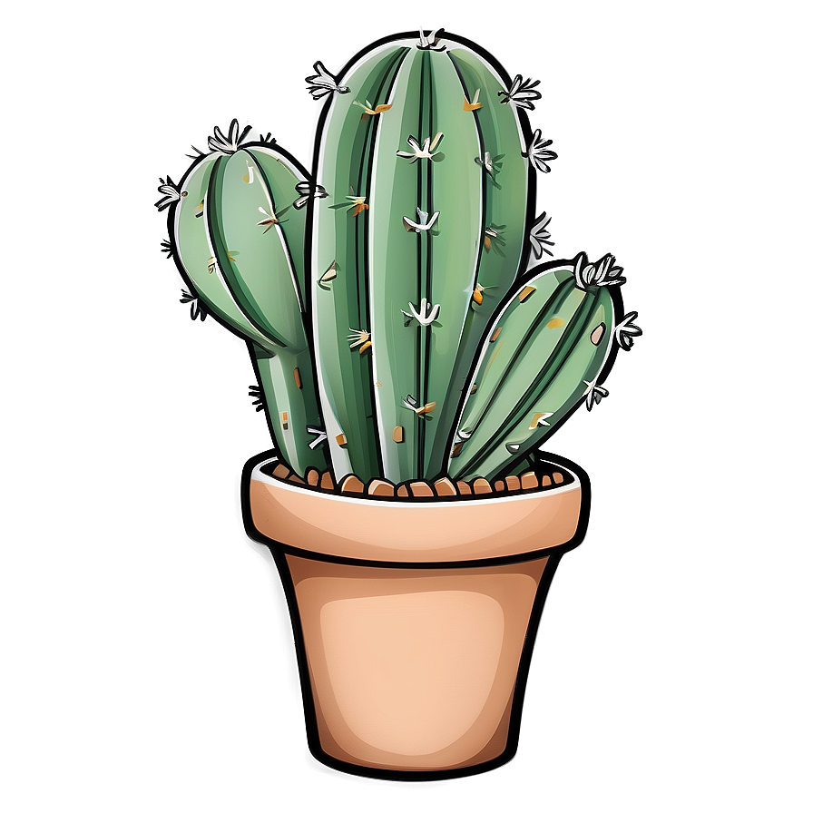 Whimsical Cactus Drawing Png 06282024