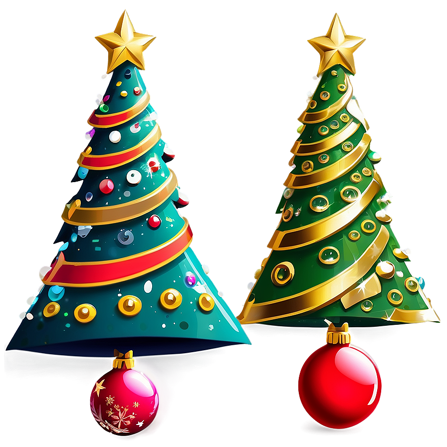 Whimsical Cartoon Christmas Tree Png Tji65