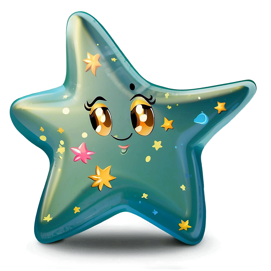 Whimsical Cartoon Star Png 74