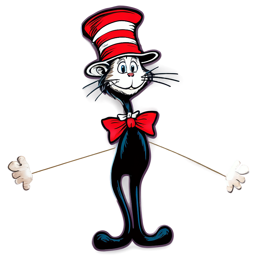 Whimsical Cat In The Hat Png Rlp