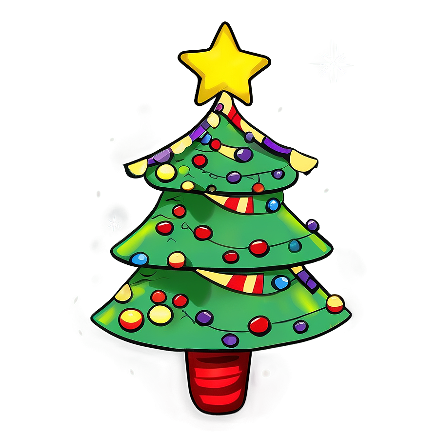 Whimsical Christmas Tree Drawing Png Kpm