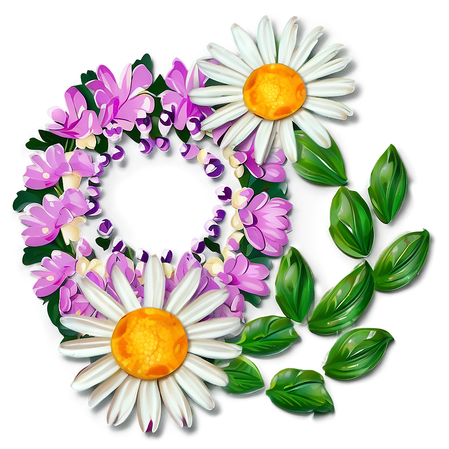 Whimsical Daisy Chain Png 06252024