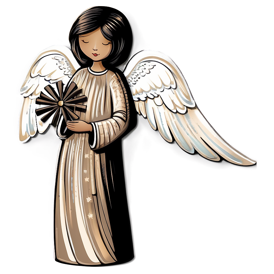 Whimsical December Angel Png Eql52