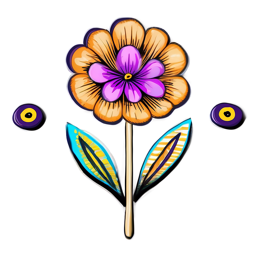 Whimsical Flower Drawing Png 85