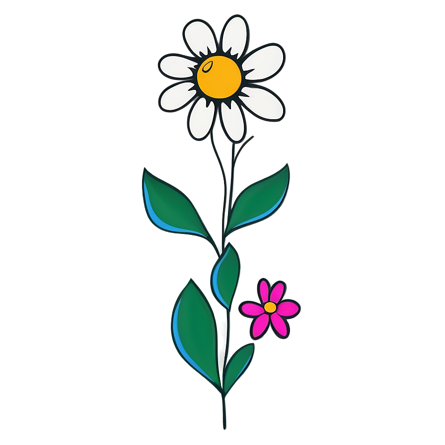 Whimsical Flower Drawing Png Nuu