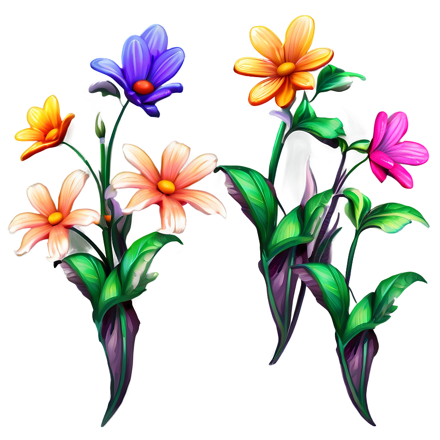 Whimsical Flowers Fantasy Png Yop16