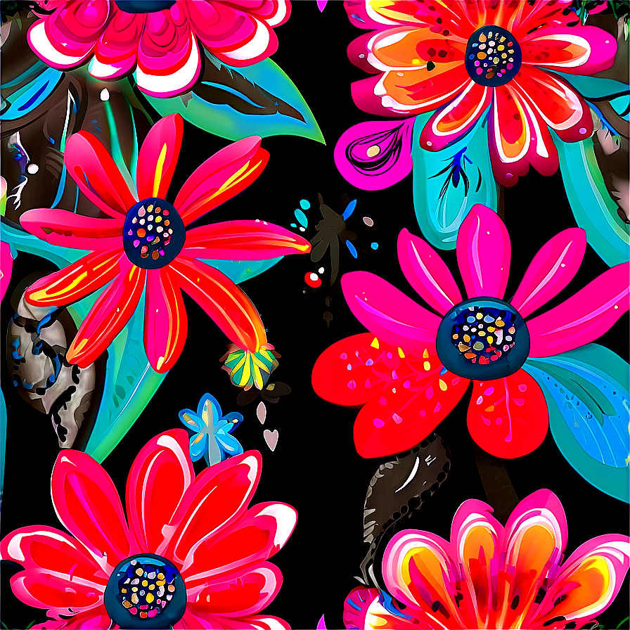 Whimsical Flowers Png 06292024