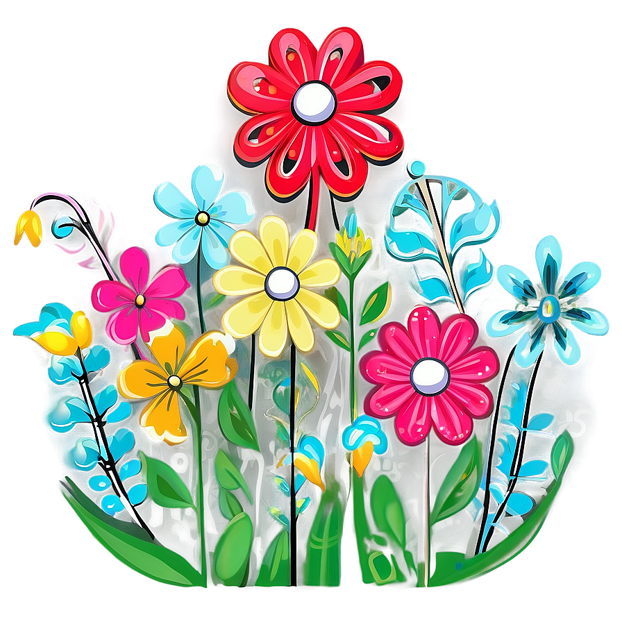 Whimsical Flowers Png Xjo42