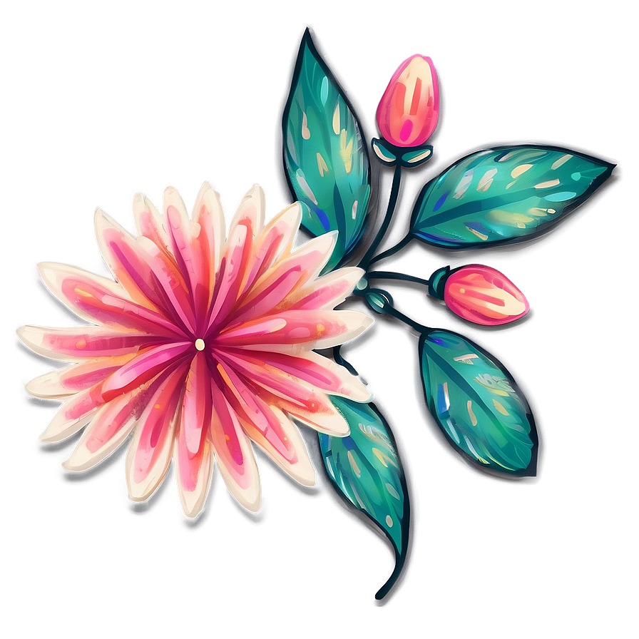 Whimsical Indie Flower Png 75