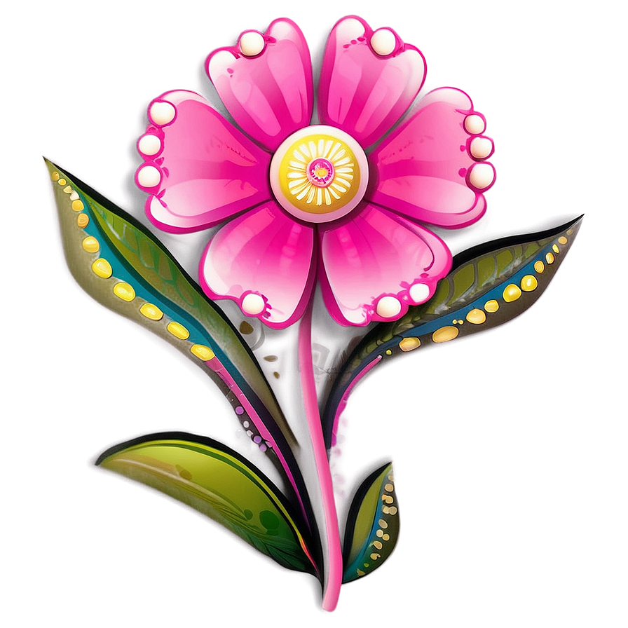 Whimsical Pink Flower Fantasy Png 05242024