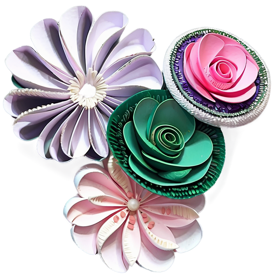 Whimsical Rolled Flower Creation Png 06282024