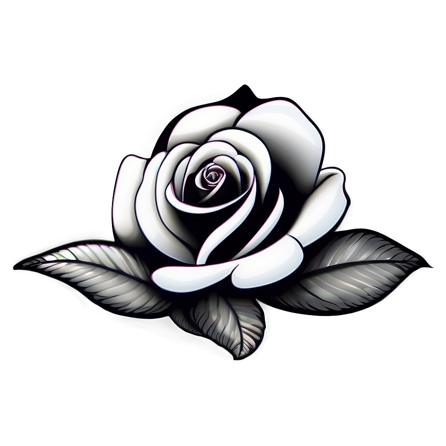 Whimsical Rose Black And White Png Xcs