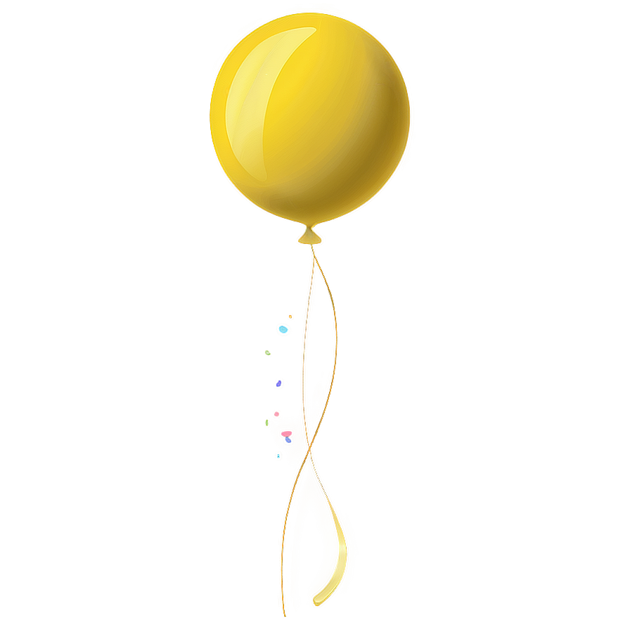 Whimsical Yellow Balloon Png 05062024