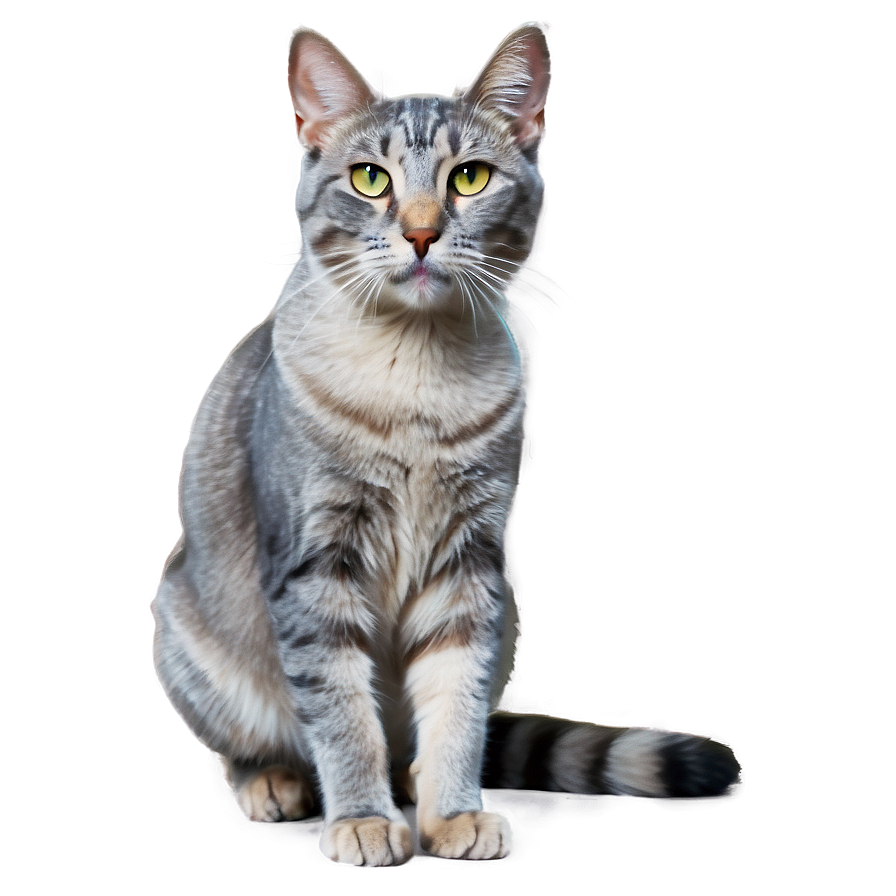 Whiskered Grey Cat Png Tkr