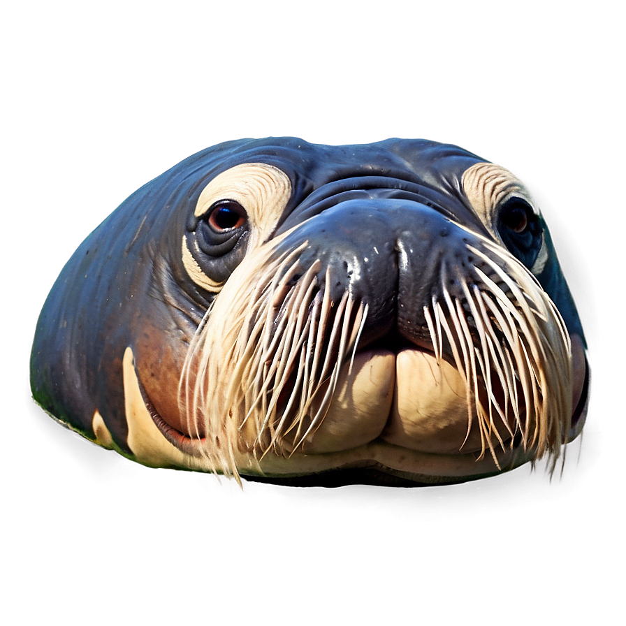 Whiskered Walrus Face Png 9