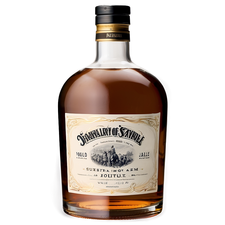 Whiskey Bottle Label Png Itr