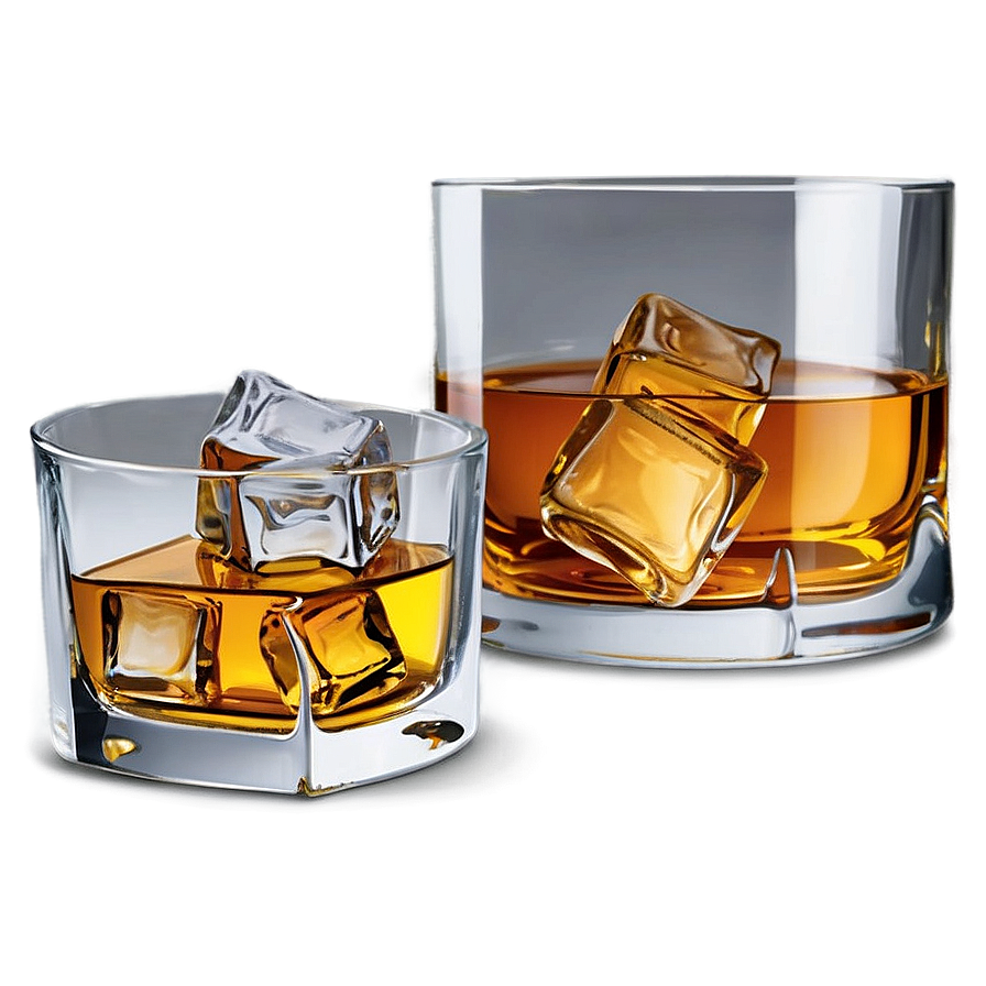 Whiskey Glass With Ice Cube Png 9