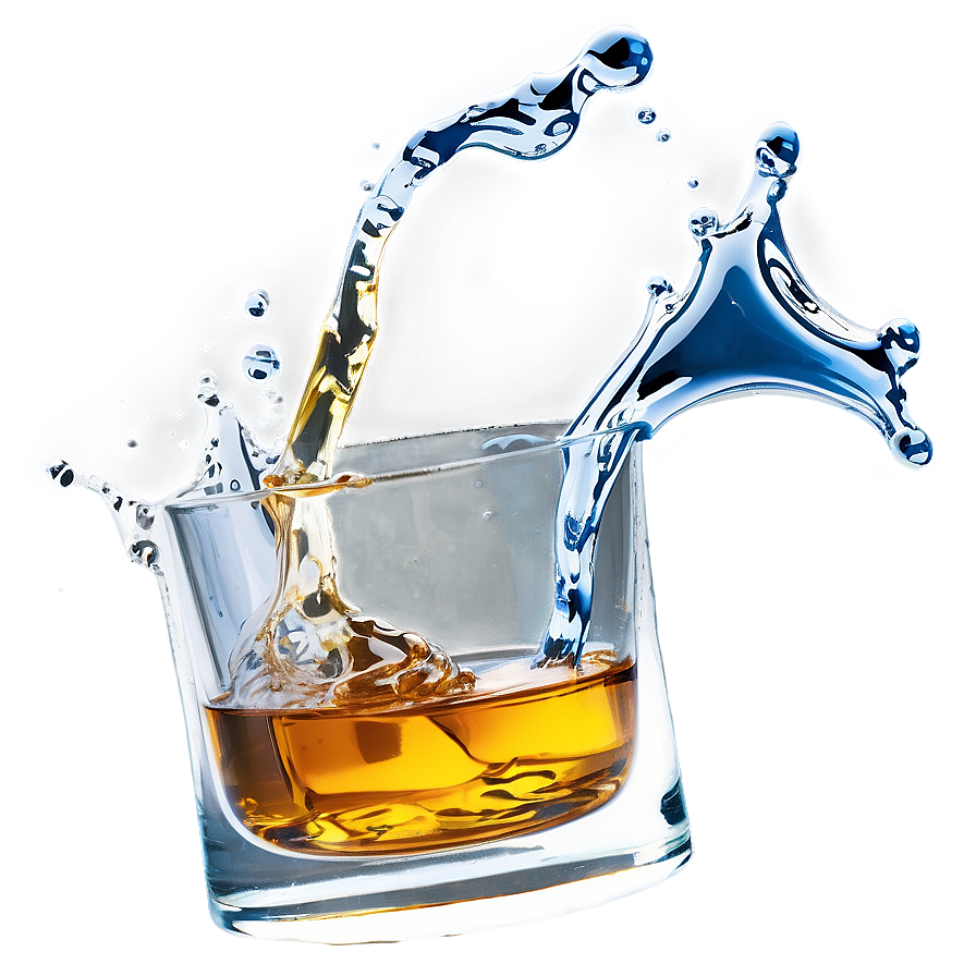 Whiskey Glass With Splash Png 66