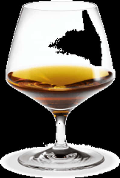 Whiskey Glass With Splash Silhouette