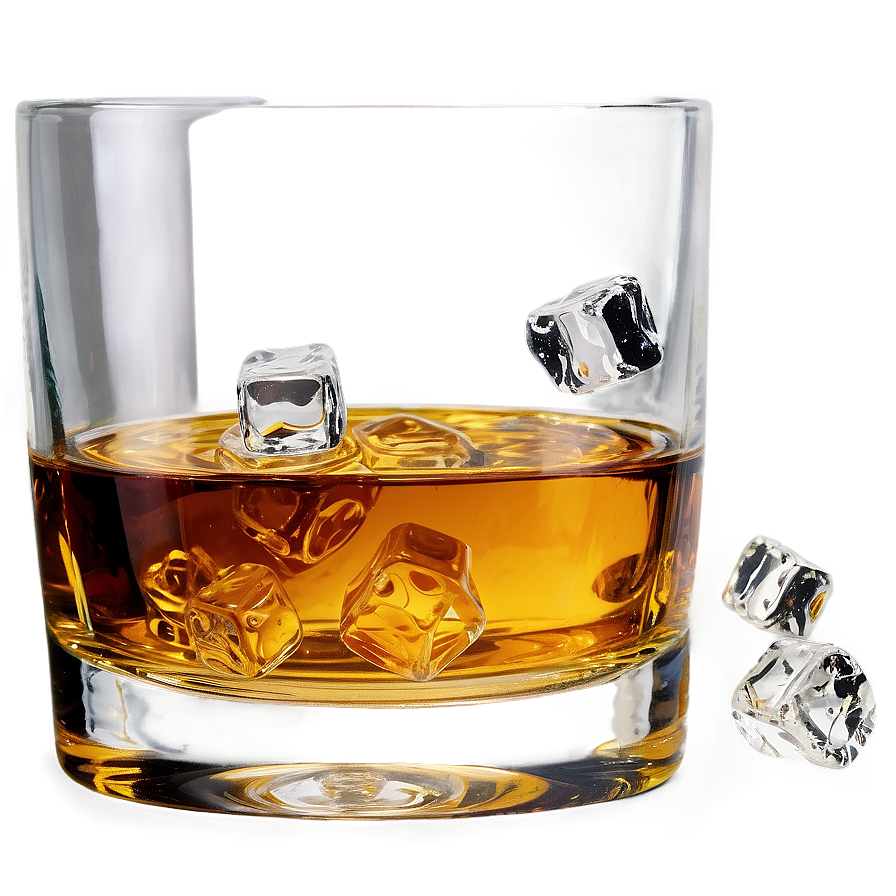 Whiskey On The Rocks Glass Png 06112024