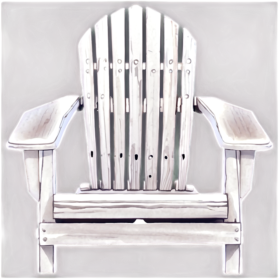 White Adirondack Chair Png 06292024