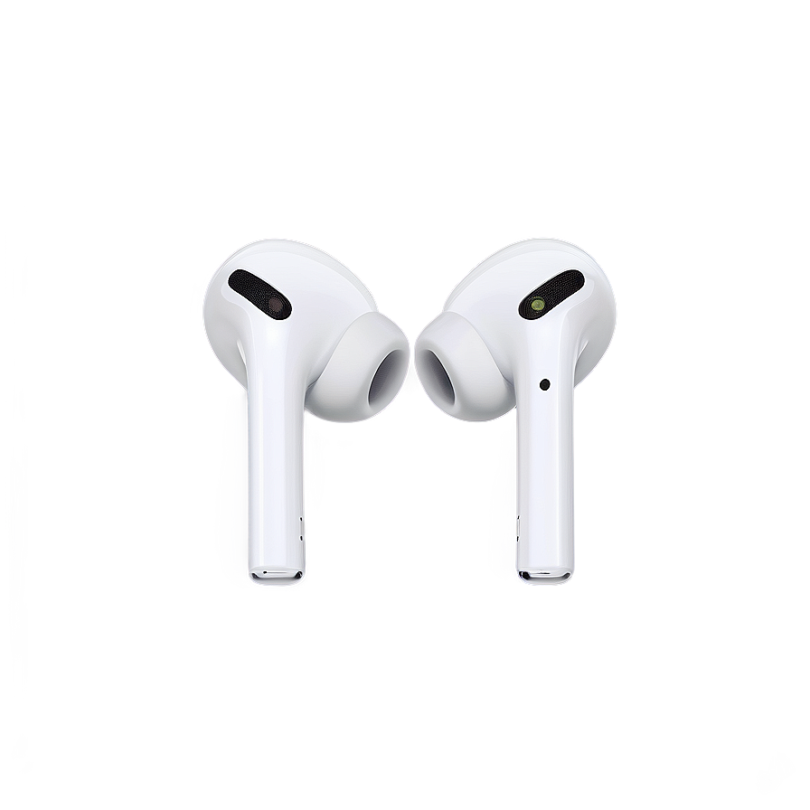 White Airpods Earphones Png 05212024