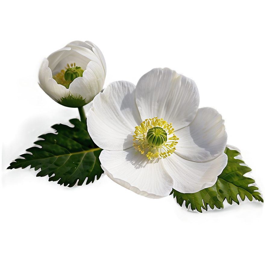 White Anemone Flower Png 05242024