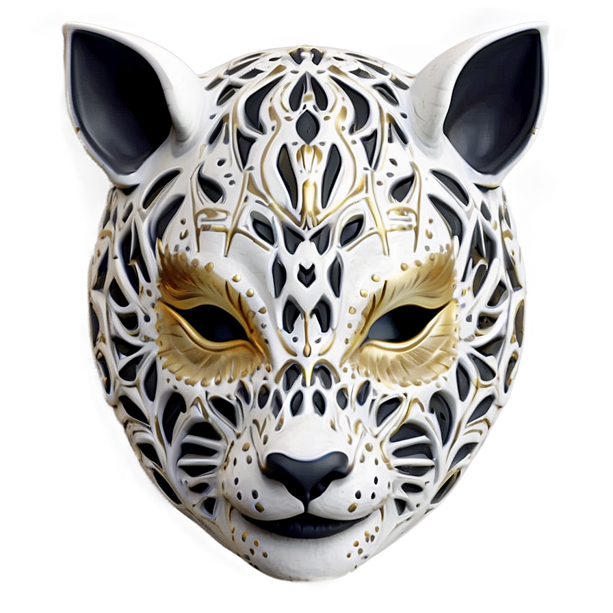 White Animal Mask Png Pus57