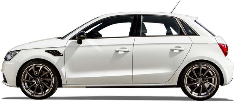 White Audi Hatchback Side View