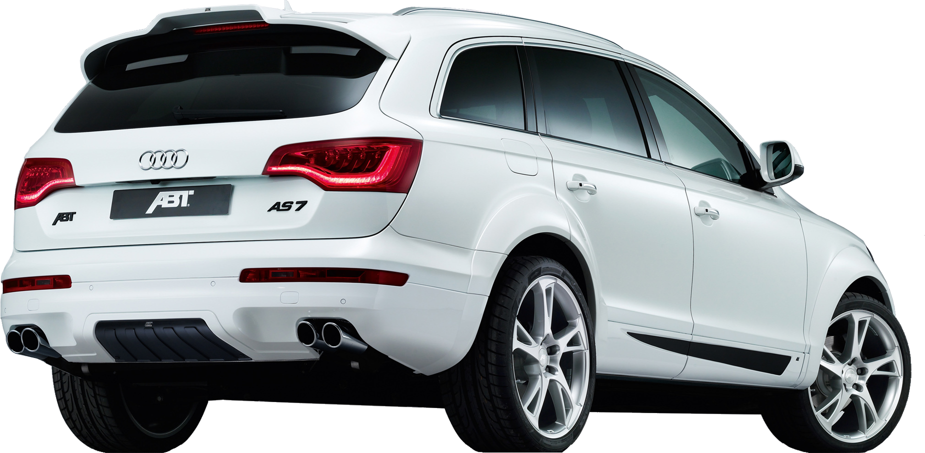 White Audi Q7 A B T Sportsline Rear View