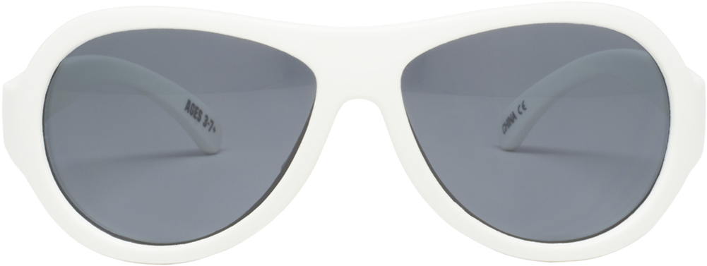 White Aviator Sunglasses Isolated