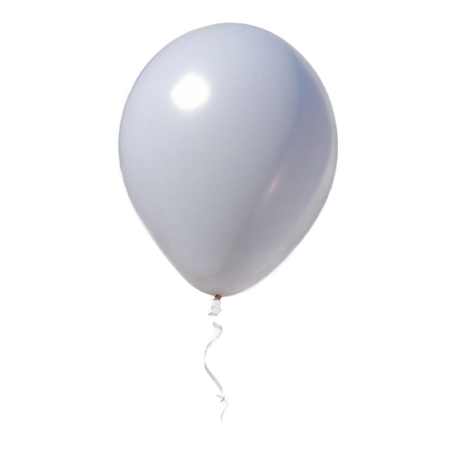 White Balloon Art Png 15