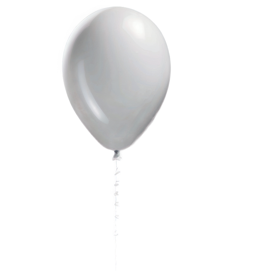 White Balloon Art Png 5