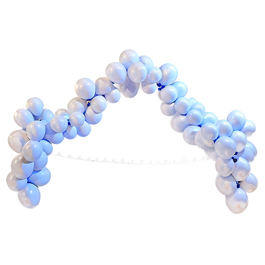 White Balloon Garland Png Osq