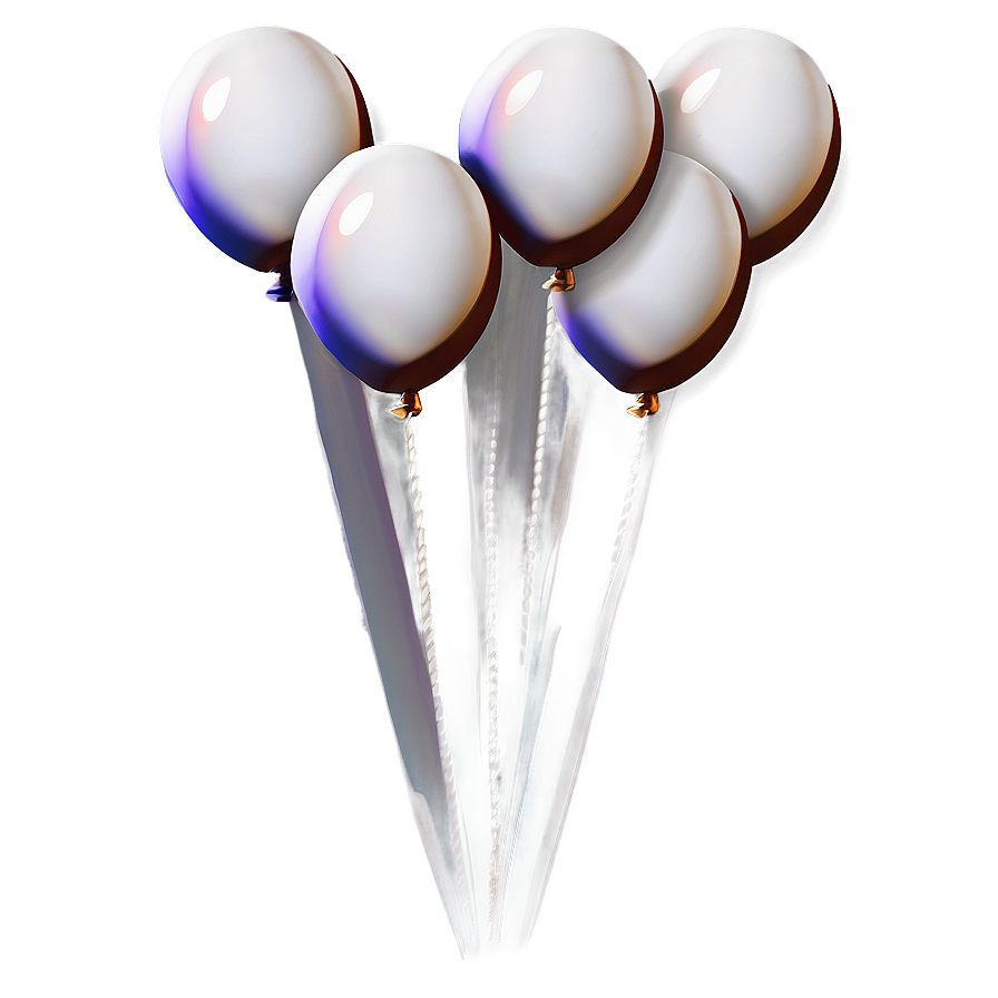 White Balloon Icon Png 06212024