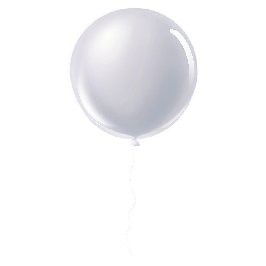 White Balloon Illustration Png 26