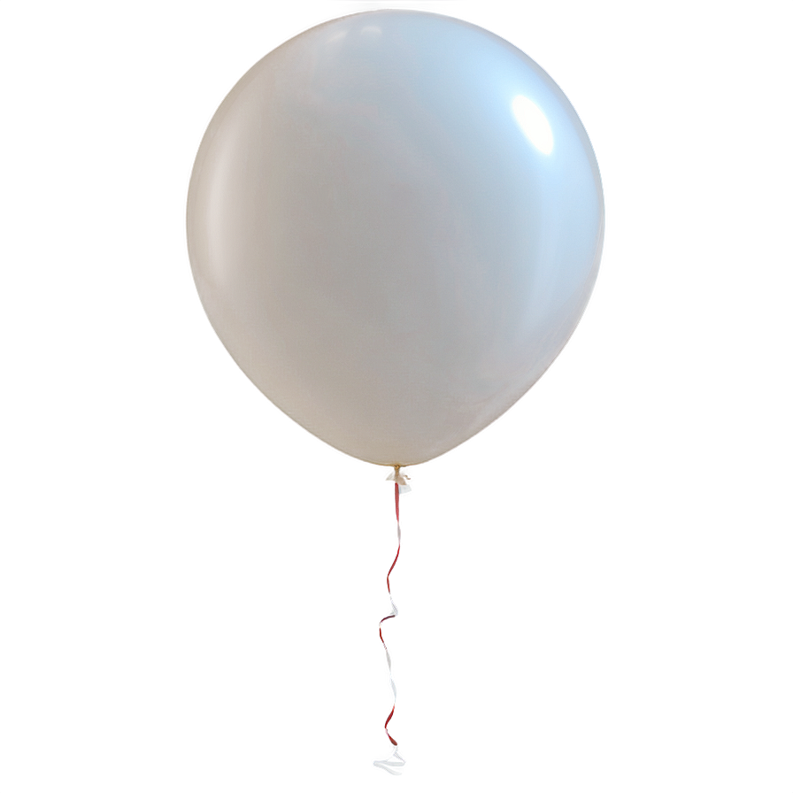 White Balloon Isolated Png Ksp6