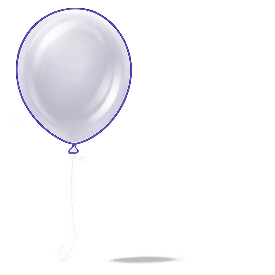 White Balloon Outline Png Gau7